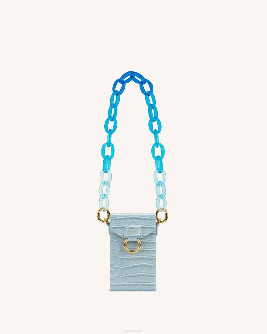 co JW PEI mya correa de cadena de acrílico degradado azul Correa H2LF266