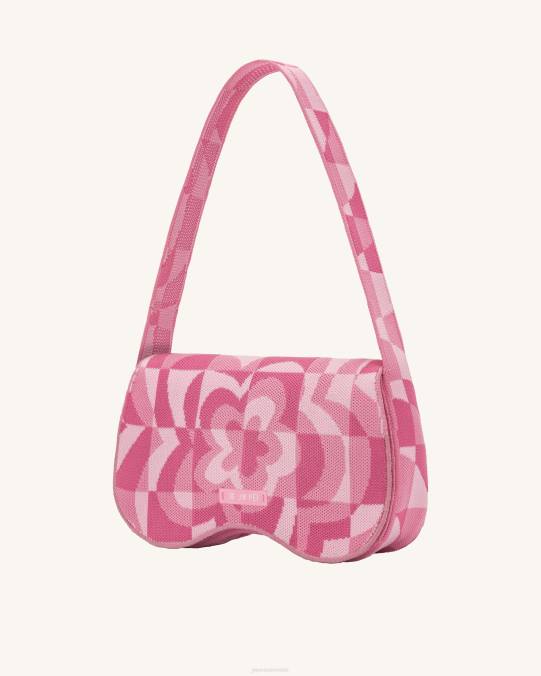 co JW PEI bolsa de hombro becci de punto rosa pálido y rosa y rosa fuerte bolsa de hombro H2LF112