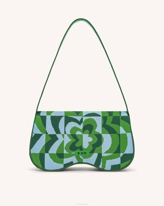 co JW PEI bolsa de hombro becci de punto verde oscuro y verde y hielo bolsa de hombro H2LF114