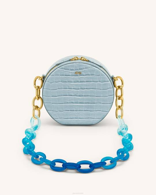 co JW PEI bolsa de hombro con círculo de cadena acrílica degradada Luna cocodrilo de hielo bolsa de hombro H2LF73