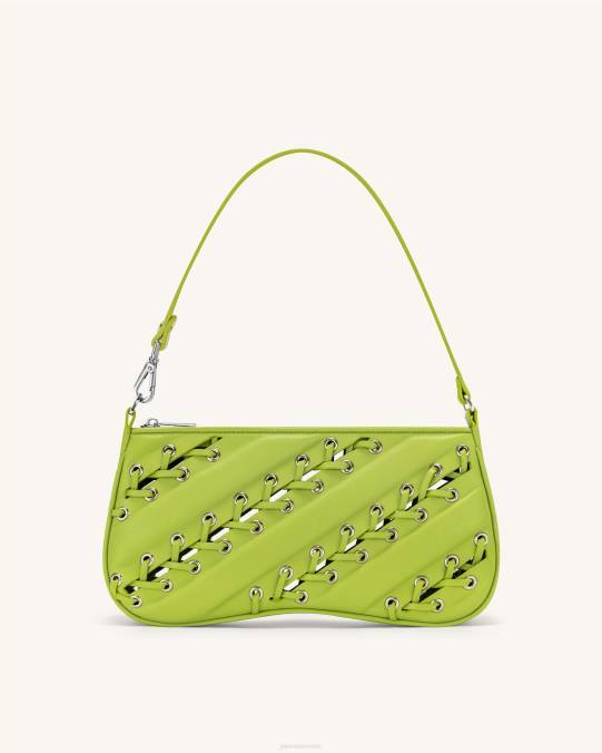 co JW PEI bolsa de hombro con tiras eva verde ácido bolsa de hombro H2LF127