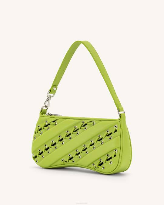 co JW PEI bolsa de hombro con tiras eva verde ácido bolsa de hombro H2LF127