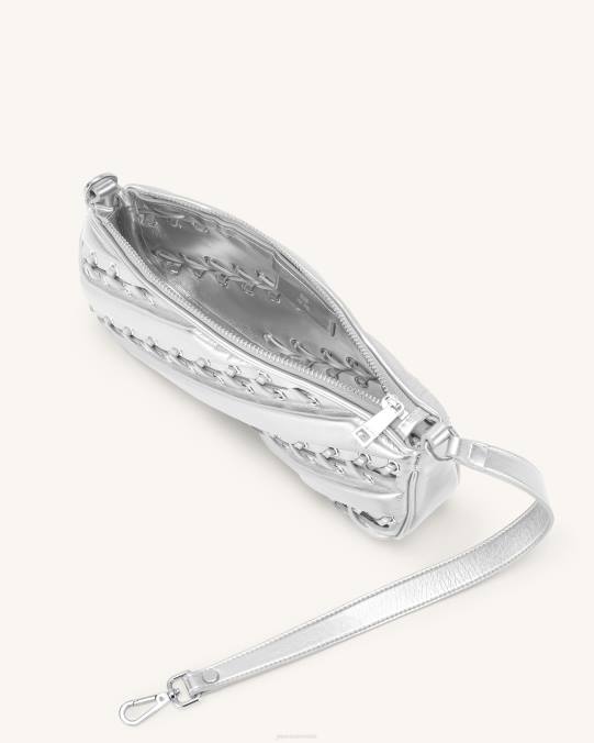 co JW PEI bolsa de hombro con tiras metálicas eva plata bolsa de hombro H2LF130