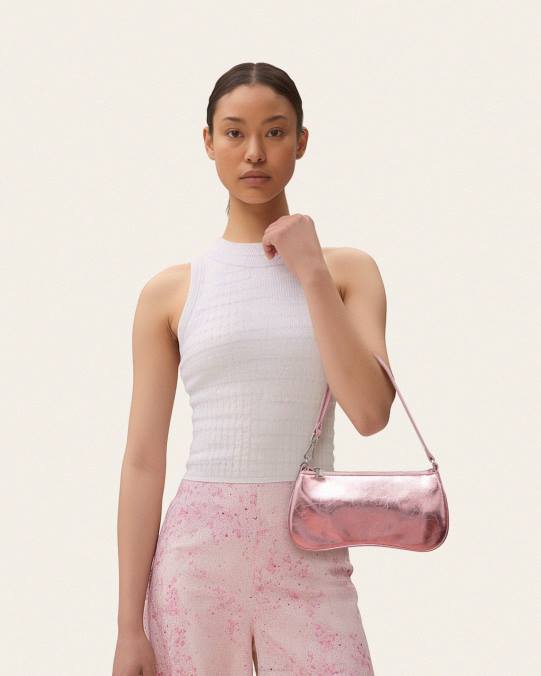 co JW PEI bolsa de hombro eva metalizada rosa bolsa de hombro H2LF133