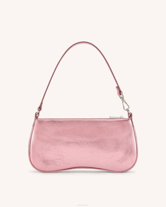 co JW PEI bolsa de hombro eva metalizada rosa bolsa de hombro H2LF133