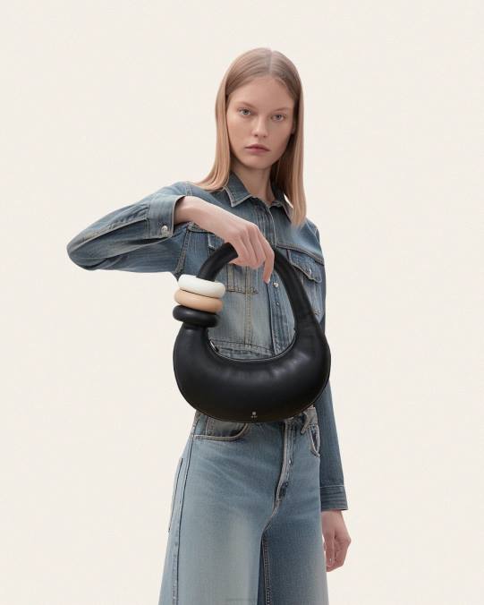 co JW PEI bolso de hombro ábaco negro bolsa de hombro H2LF116