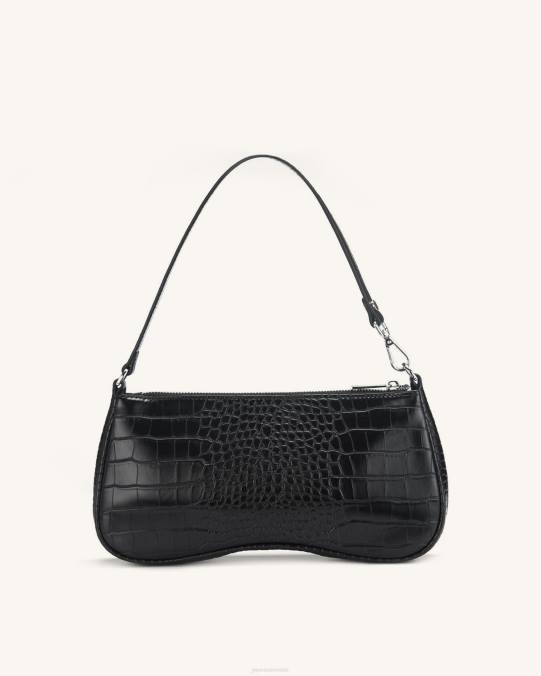 co JW PEI bolso de hombro eva cocodrilo negro bolsa de hombro H2LF61