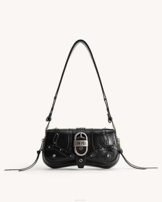 co JW PEI bolso de hombro joy aplastado negro bolsa de hombro H2LF159
