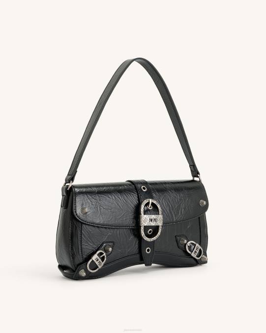 co JW PEI bolso de hombro sia aplastado negro bolsa de hombro H2LF162