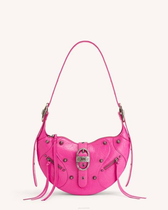 co JW PEI bolso de hombro tessa aplastado Rosa brillante bolsa de hombro H2LF157