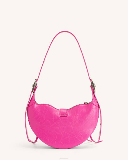 co JW PEI bolso de hombro tessa aplastado Rosa brillante bolsa de hombro H2LF157