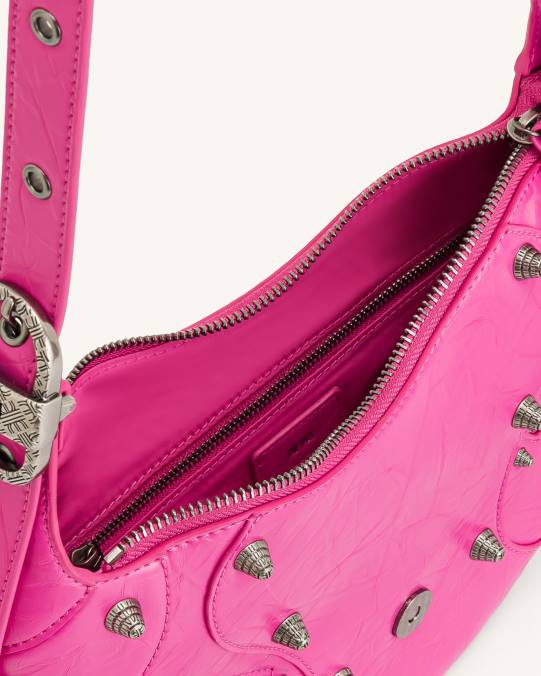 co JW PEI bolso de hombro tessa aplastado Rosa brillante bolsa de hombro H2LF157