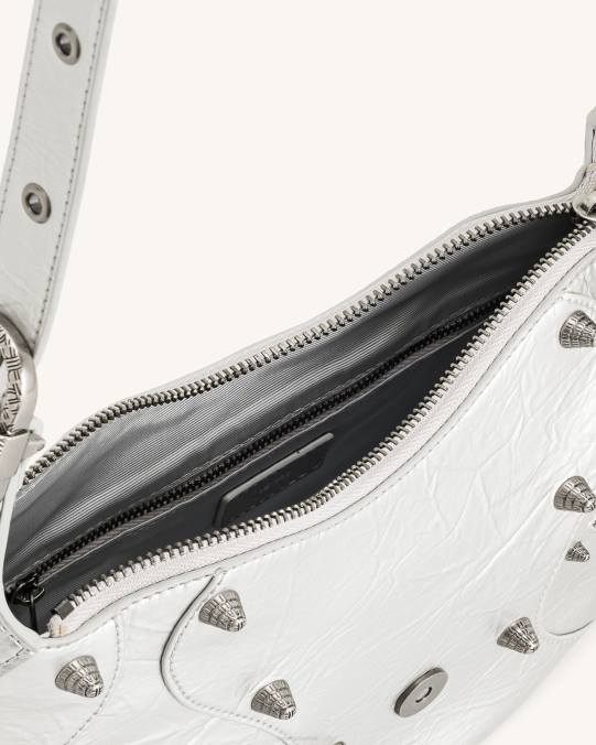 co JW PEI bolso de hombro tessa con pliegues metalizados plata bolsa de hombro H2LF173