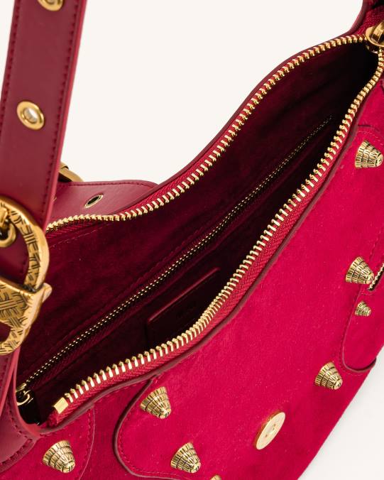 co JW PEI bolso de hombro tessa de ante magenta profundo bolsa de hombro H2LF171