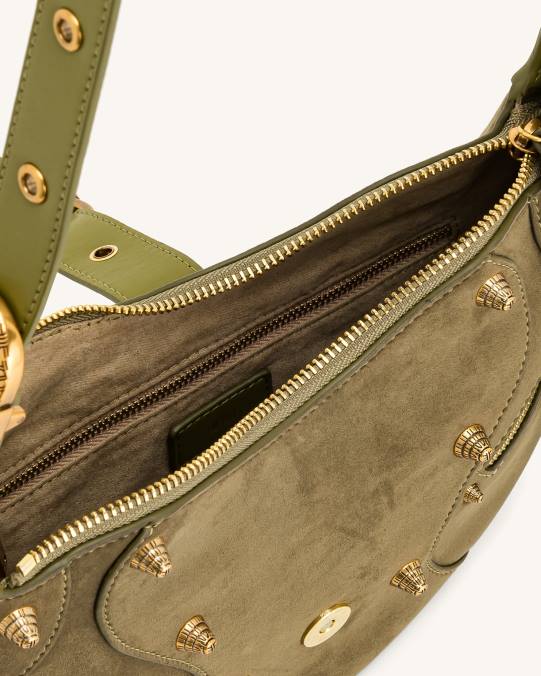 co JW PEI bolso de hombro tessa de ante oliva oscuro bolsa de hombro H2LF170