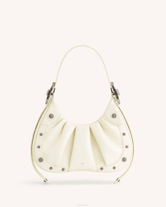 co JW PEI bolso de mano estilo hobo con frunces aplastados de gabbi blanco bolsa de hombro H2LF166