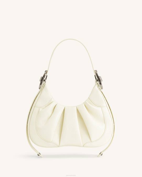 co JW PEI bolso de mano estilo hobo con frunces aplastados de gabbi blanco bolsa de hombro H2LF166
