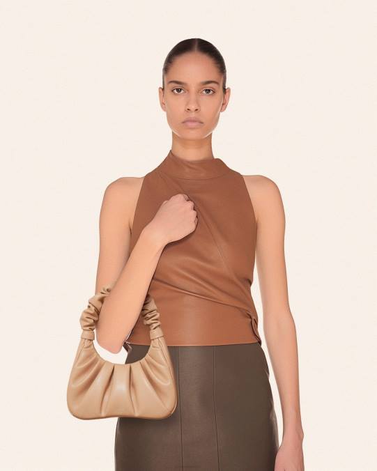 co JW PEI bolso de mano gabbi fruncido caña de azucar bolsa de hombro H2LF143