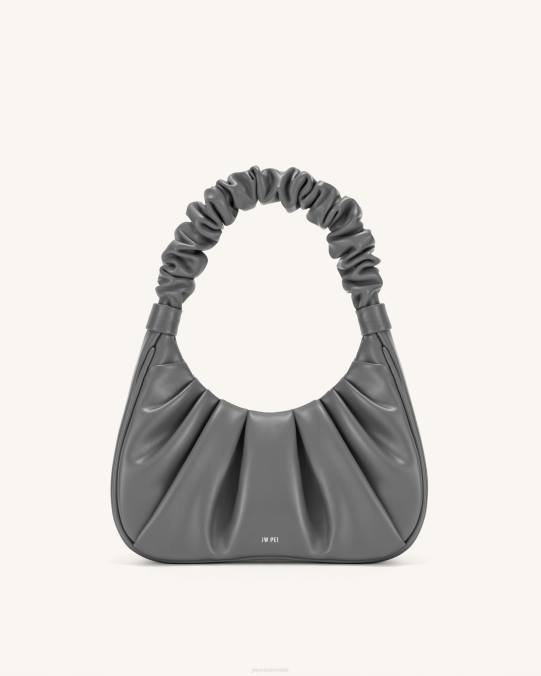 co JW PEI bolso de mano gabbi fruncido gris bolsa de hombro H2LF124