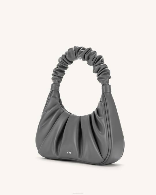 co JW PEI bolso de mano gabbi fruncido gris bolsa de hombro H2LF124