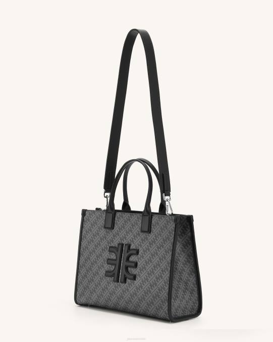co JW PEI bolso shopper fei mediano hierro negro bolso de mano H2LF181