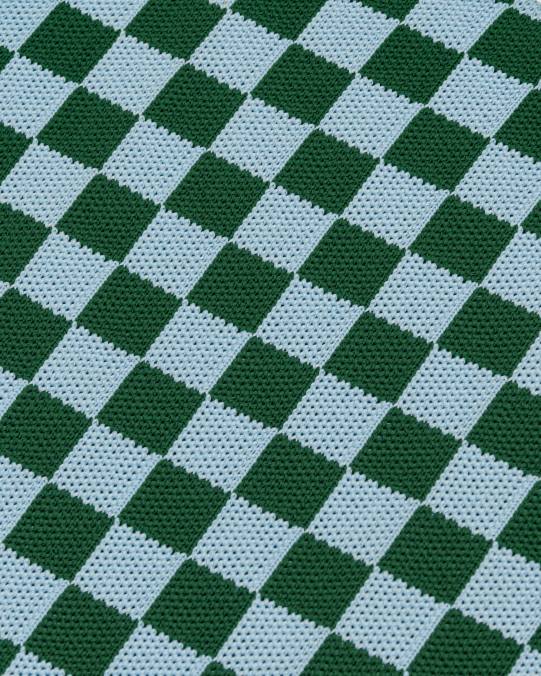 co JW PEI bolso shopper tejido a cuadros de karité verde oscuro y hielo bolso de mano H2LF243