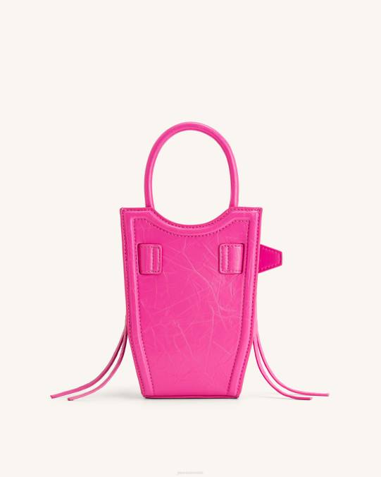 co JW PEI bolsa de teléfono con correas aplastadas fei Rosa brillante bolsa de teléfono H2LF240