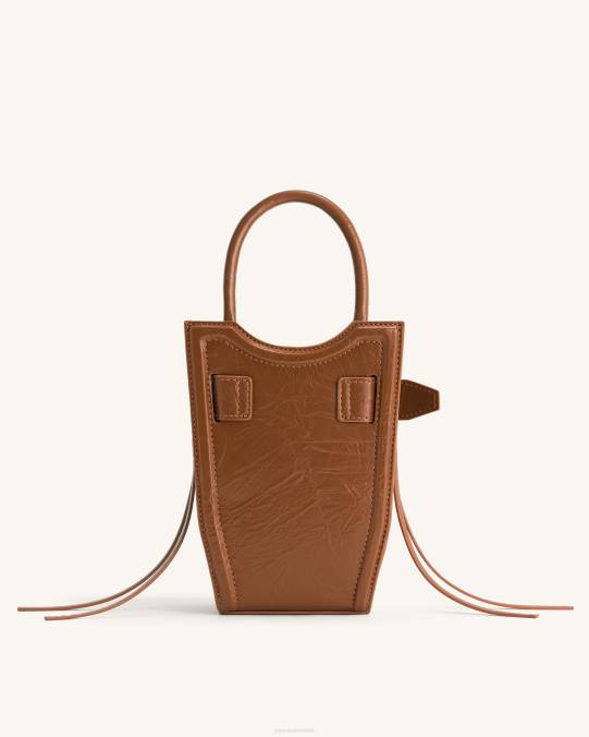 co JW PEI bolsa de teléfono con correas aplastadas fei marrón bolsa de teléfono H2LF241
