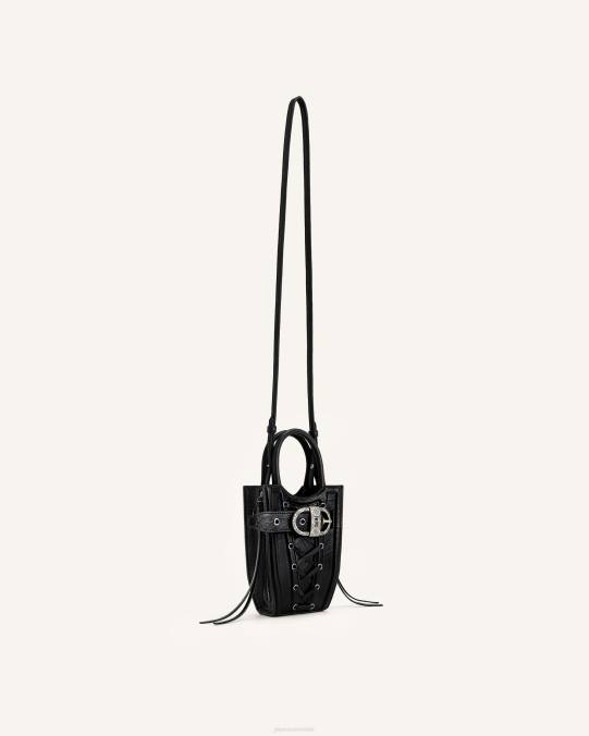 co JW PEI bolsa de teléfono con correas aplastadas fei negro bolsa de teléfono H2LF239