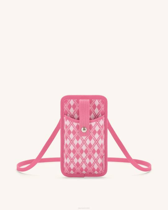 co JW PEI bolsa de teléfono de punto aylin rosa y rosa fuerte bolsa de teléfono H2LF235