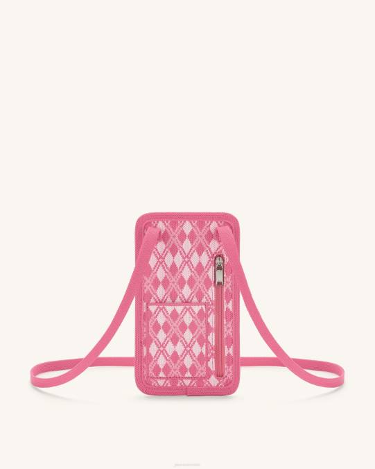 co JW PEI bolsa de teléfono de punto aylin rosa y rosa fuerte bolsa de teléfono H2LF235