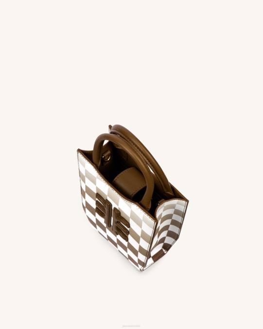 co JW PEI bolsa de teléfono de tablero de ajedrez degradado fei marrón bolsa de teléfono H2LF228