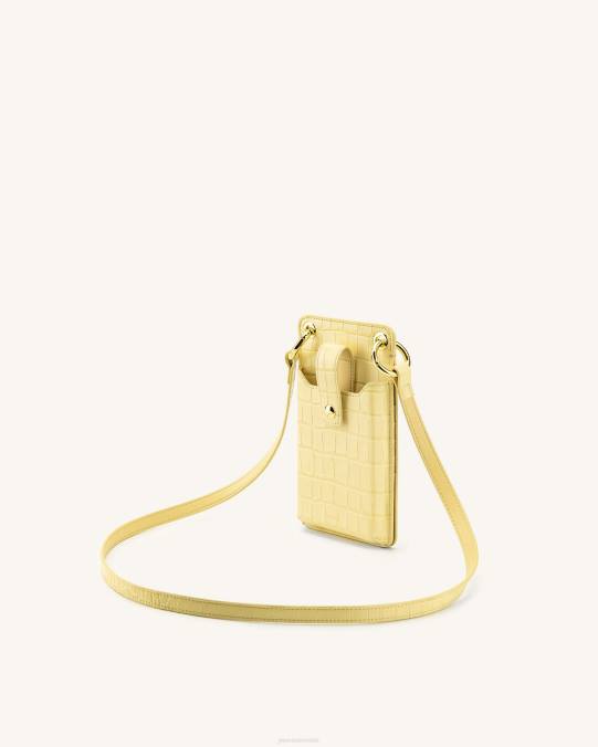 co JW PEI bolsa de teléfono quinn cocodrilo amarillo claro bolsa de teléfono H2LF213