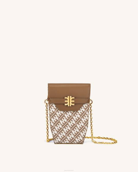 co JW PEI caja del teléfono de la cadena fei marrón bolsa de teléfono H2LF210