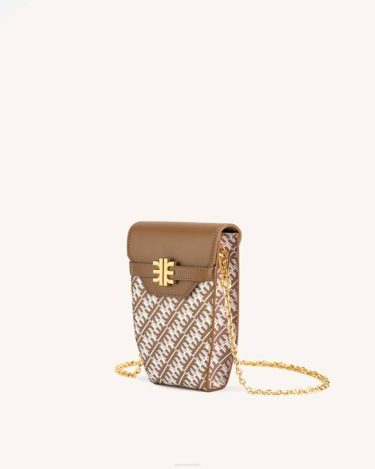 co JW PEI caja del teléfono de la cadena fei marrón bolsa de teléfono H2LF210