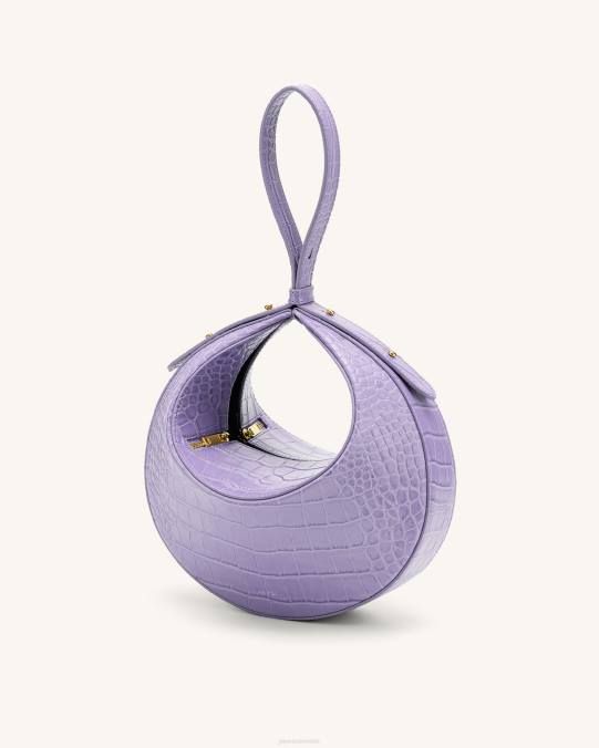 co JW PEI bolsa rantán cocodrilo morado bolsa de asa H2LF176