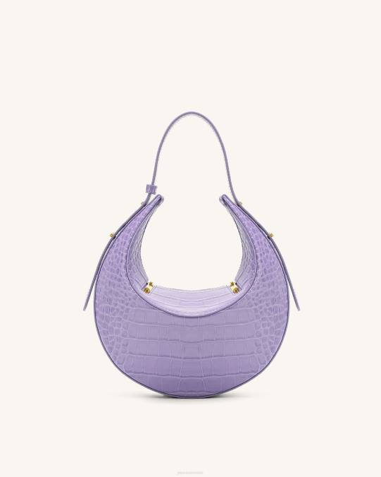 co JW PEI bolsa rantán cocodrilo morado bolsa de asa H2LF176