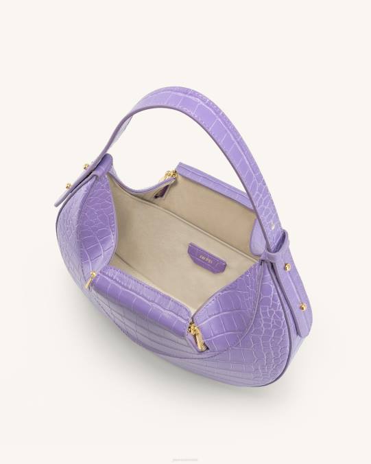 co JW PEI bolsa rantán cocodrilo morado bolsa de asa H2LF176