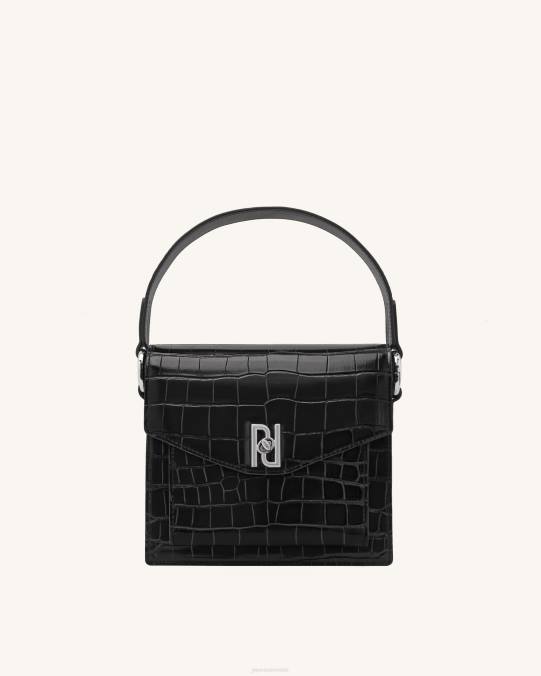 co JW PEI bolso lucy cocodrilo negro bolsa de asa H2LF183