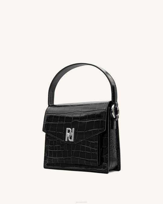 co JW PEI bolso lucy cocodrilo negro bolsa de asa H2LF183