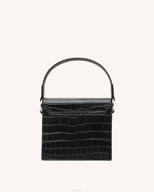 co JW PEI bolso lucy cocodrilo negro bolsa de asa H2LF183