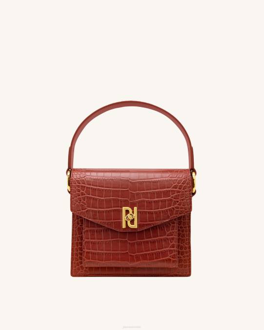 co JW PEI bolso lucy cocodrilo rojo vino bolsa de asa H2LF182