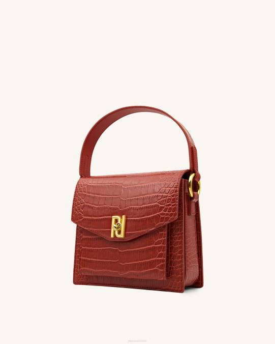 co JW PEI bolso lucy cocodrilo rojo vino bolsa de asa H2LF182