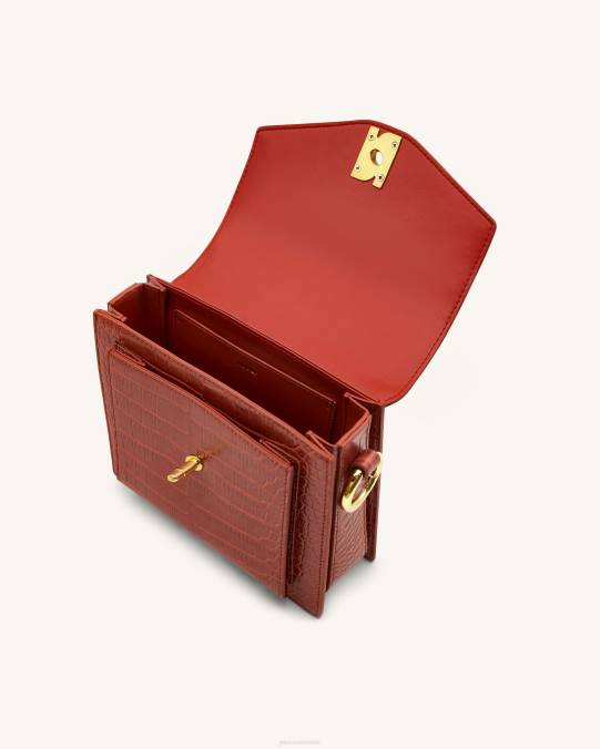 co JW PEI bolso lucy cocodrilo rojo vino bolsa de asa H2LF182