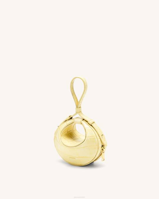 co JW PEI minibolso Rantan cocodrilo amarillo claro bolsa de asa H2LF177