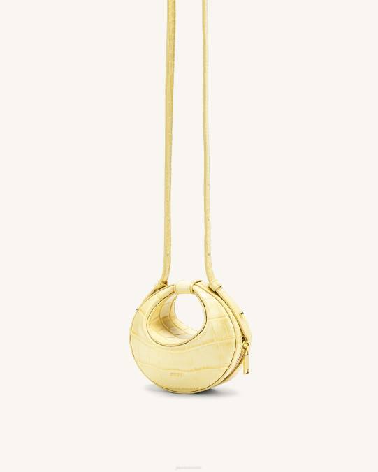 co JW PEI minibolso Rantan cocodrilo amarillo claro bolsa de asa H2LF177