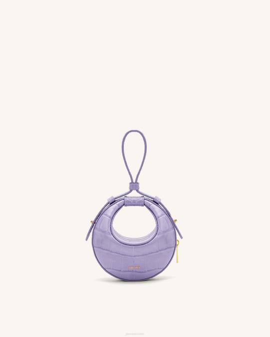 co JW PEI minibolso Rantan cocodrilo morado bolsa de asa H2LF180