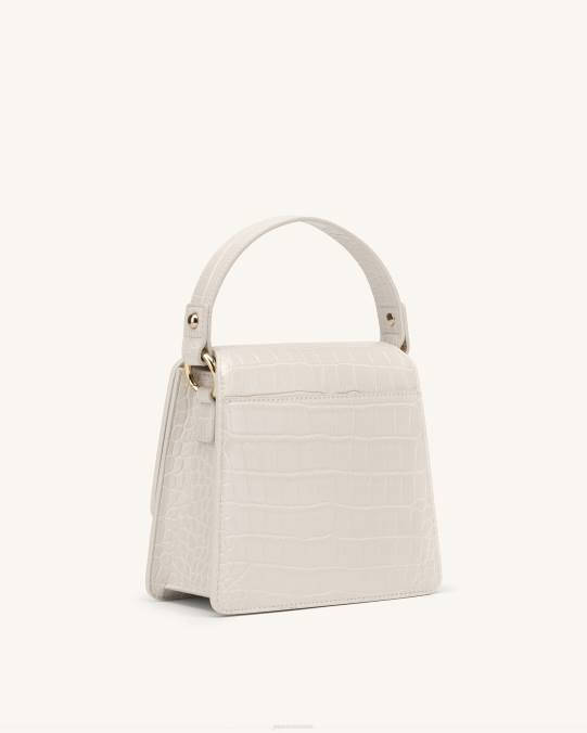 co JW PEI bandolera Fae con asa en la parte superior cocodrilo marfil bandolera H2LF31