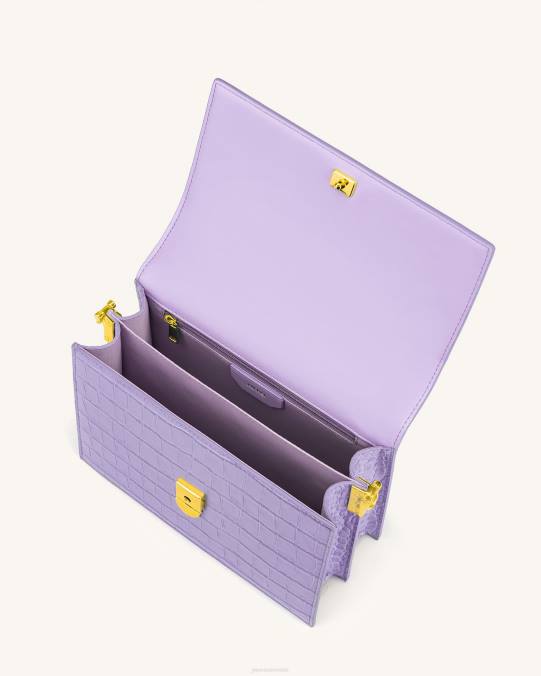 co JW PEI bandolera mini con solapa cocodrilo morado bandolera H2LF27