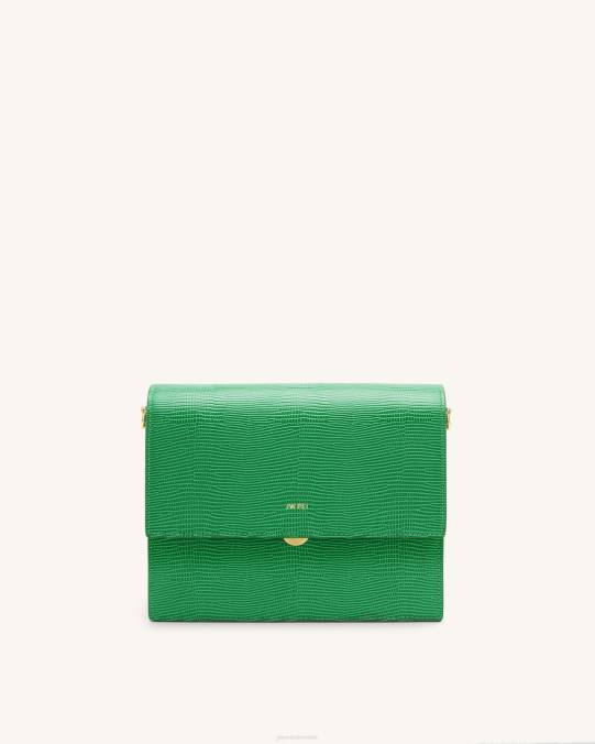 co JW PEI bandolera mini con solapa lagarto verde hierba bandolera H2LF24